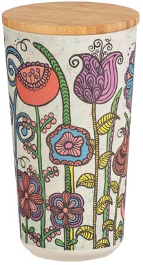 WENKO Vorratsdose »Modell FLowers«, (1 tlg.), Deckel mit Silikonring zur luftdichten Aufbewahrung von Vorräten von Wenko