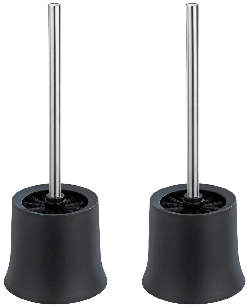 WENKO WC-Garnitur »Basic Schwarz«, Set, 1 St., aus Polypropylen-Edelstahl-Kunststoff, schwarz von Wenko