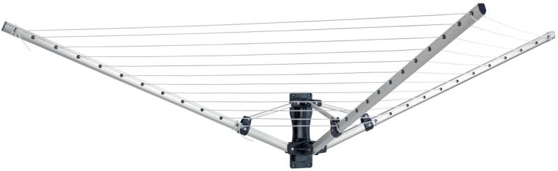 WENKO Wandwäschetrockner »Modell Alu«, Wand-Wäschespinne für draussen und drinnen, 18 m Trockenlänge, klappbar von Wenko