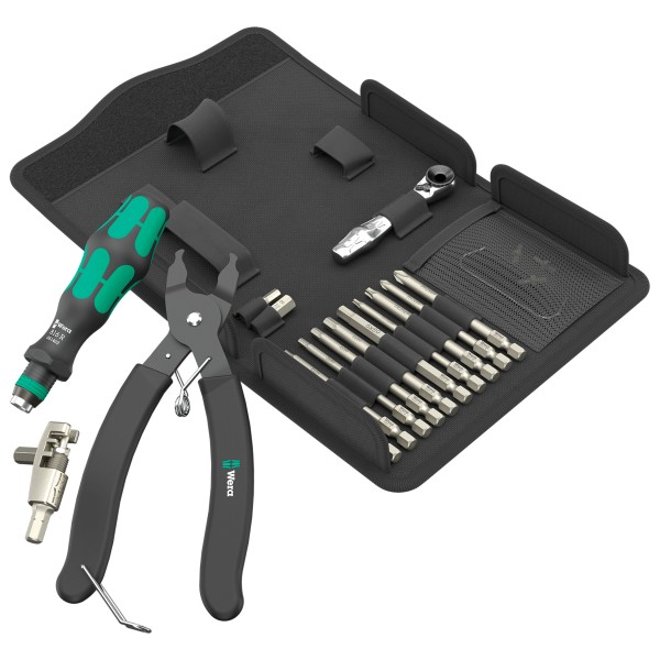 Wera - 9532 Kettennieter Werkstatt-Set - Velowerkzeug schwarz/grün von Wera