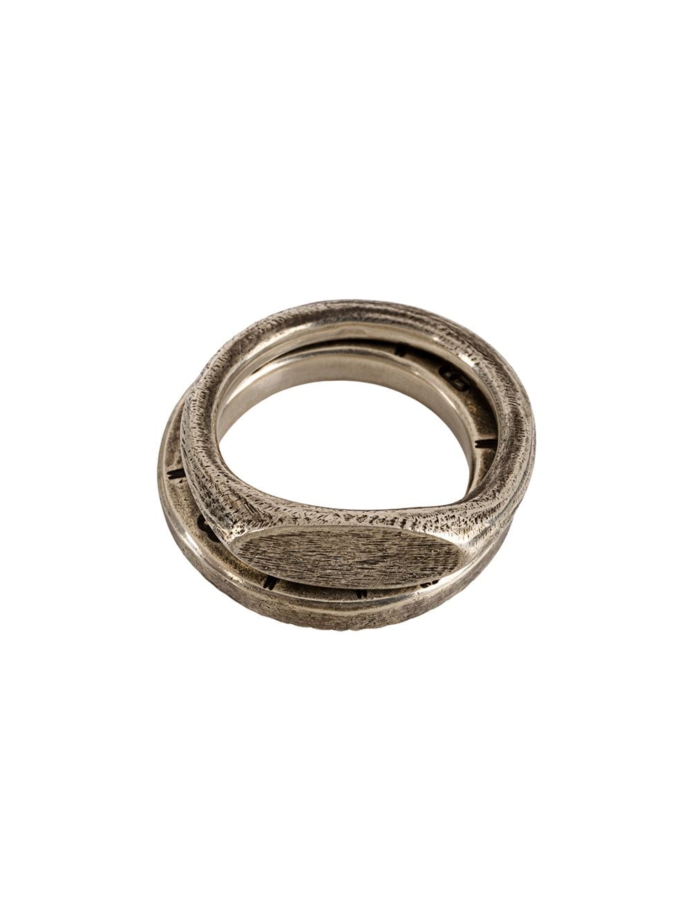 WERKSTATT:MÜNCHEN embossed ring set - Metallic von WERKSTATT:MÜNCHEN