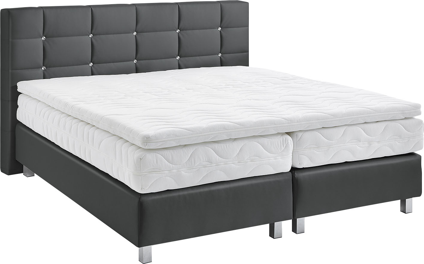 Westfalia Schlafkomfort Boxspringbett, mit Knöpfen in Kristalloptik, wahlweise mit Topper Westfalia Schlafkomfort Boxspringbett, mit Knöpfen in Kristalloptik, wahlweise mit Topper von Westfalia Schlafkomfort