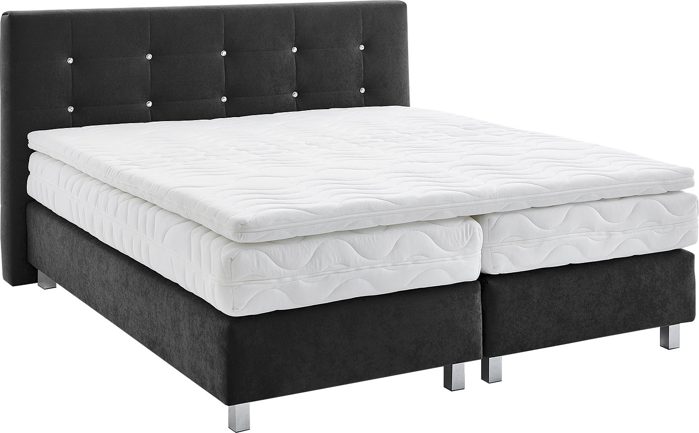 Westfalia Schlafkomfort Boxspringbett, mit Knöpfen in Kristalloptik, wahlweise mit Topper Westfalia Schlafkomfort Boxspringbett, mit Knöpfen in Kristalloptik, wahlweise mit Topper von Westfalia Schlafkomfort