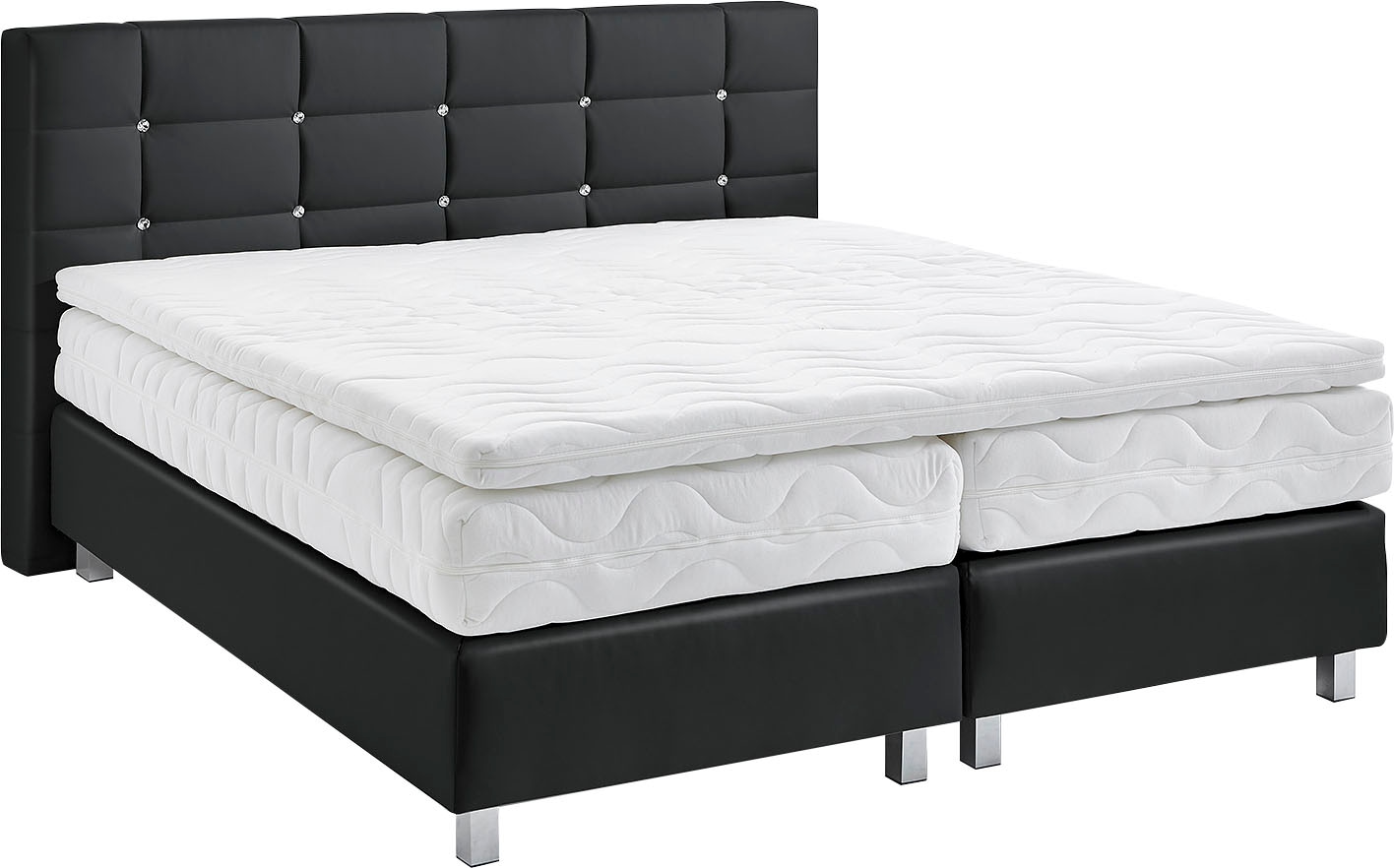 Westfalia Schlafkomfort Boxspringbett, mit Knöpfen in Kristalloptik, wahlweise mit Topper Westfalia Schlafkomfort Boxspringbett, mit Knöpfen in Kristalloptik, wahlweise mit Topper von Westfalia Schlafkomfort