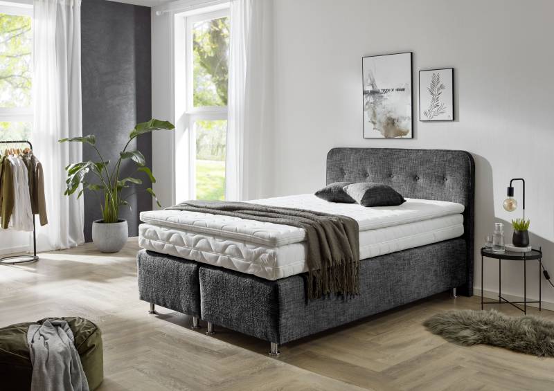Westfalia Schlafkomfort Boxspringbett »Sapporo«, Inkl. Zierkissen, wählbar in H2, H3 & H4 von Westfalia Schlafkomfort