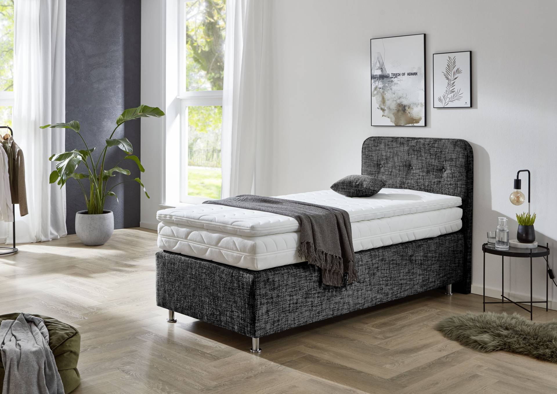 Westfalia Schlafkomfort Boxspringbett »Sapporo«, Inkl. Zierkissen, wählbar in H2, H3 & H4 von Westfalia Schlafkomfort