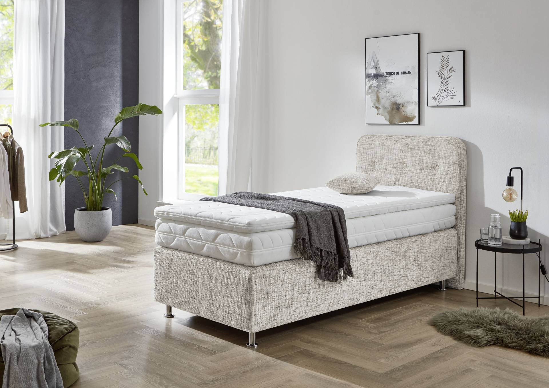 Westfalia Schlafkomfort Boxspringbett »Sapporo«, Inkl. Zierkissen, wählbar in H2, H3 & H4 von Westfalia Schlafkomfort