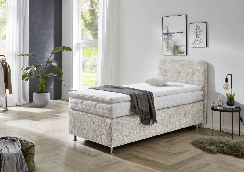 Westfalia Schlafkomfort Boxspringbett »Sapporo«, Inkl. Zierkissen, wählbar in H2, H3 & H4 von Westfalia Schlafkomfort
