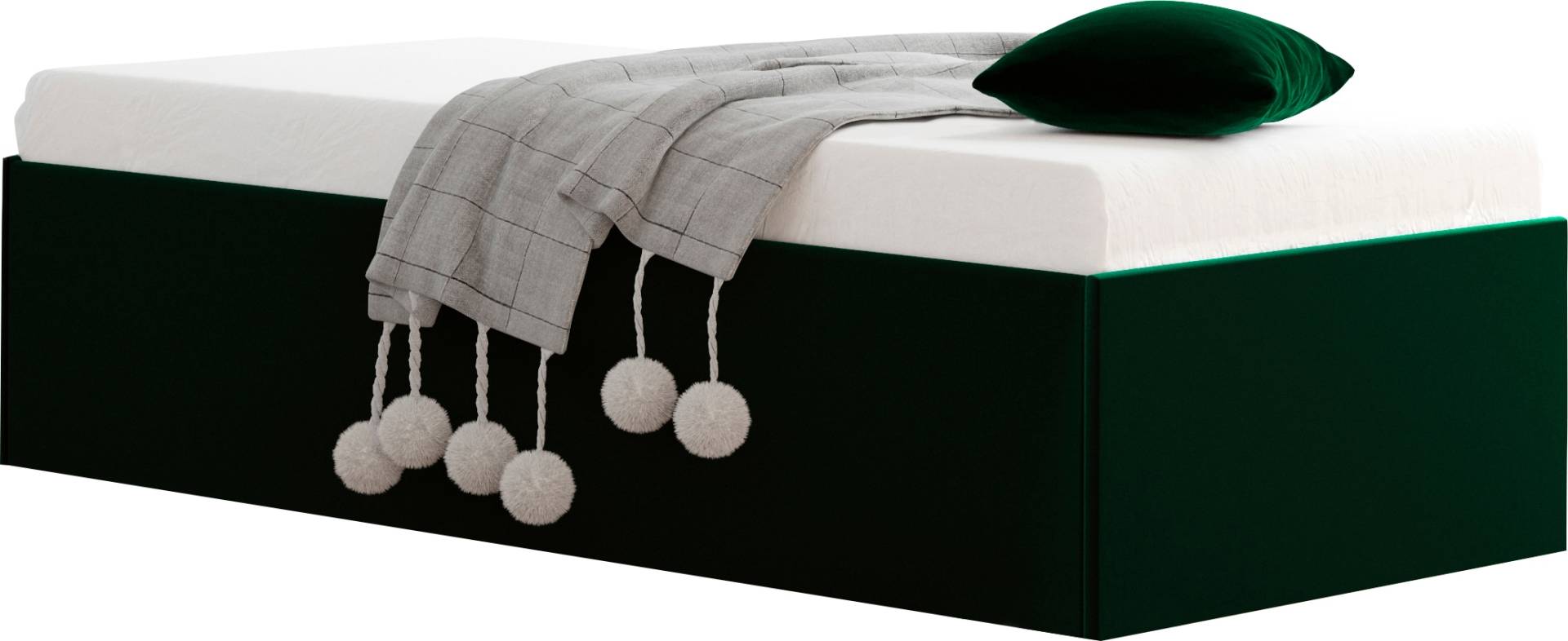 Westfalia Schlafkomfort Polsterbett »Amrum«, in Samtvelours ohne Kopfteil, mit und ohne Bettkasten erhältlich von Westfalia Schlafkomfort