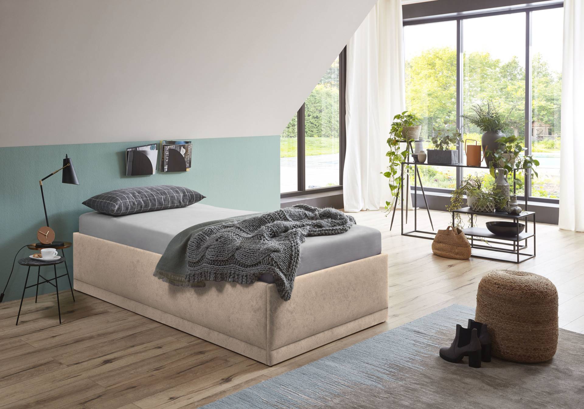 Westfalia Schlafkomfort Polsterbett »Texel«, Standardhöhe mit Zierkissen, Bettkasten bei Ausführung mit Matratze Westfalia Schlafkomfort Polsterbett »Texel«, Standardhöhe mit Zierkissen, Bettkasten bei Ausführung mit Matratze von Westfalia Schlafkomfort