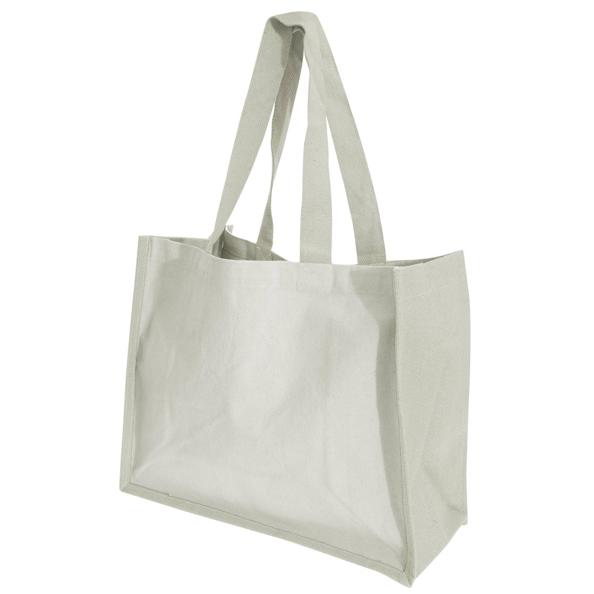 Printers Jutetasche Shopper Einkaufstasche, 21 Liter (2 Stückpackung) Damen Beige ONE SIZE von Westford Mill