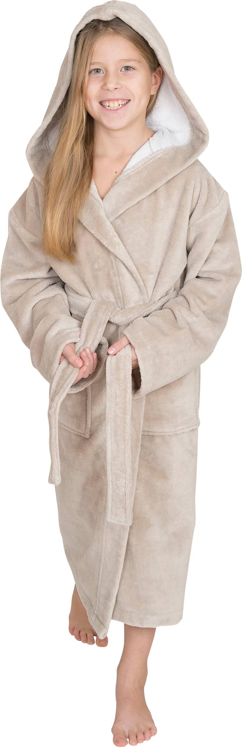 Wewo fashion Kinderbademantel »8521«, (1 St., mit Gürtel), Soft Touch von Wewo fashion