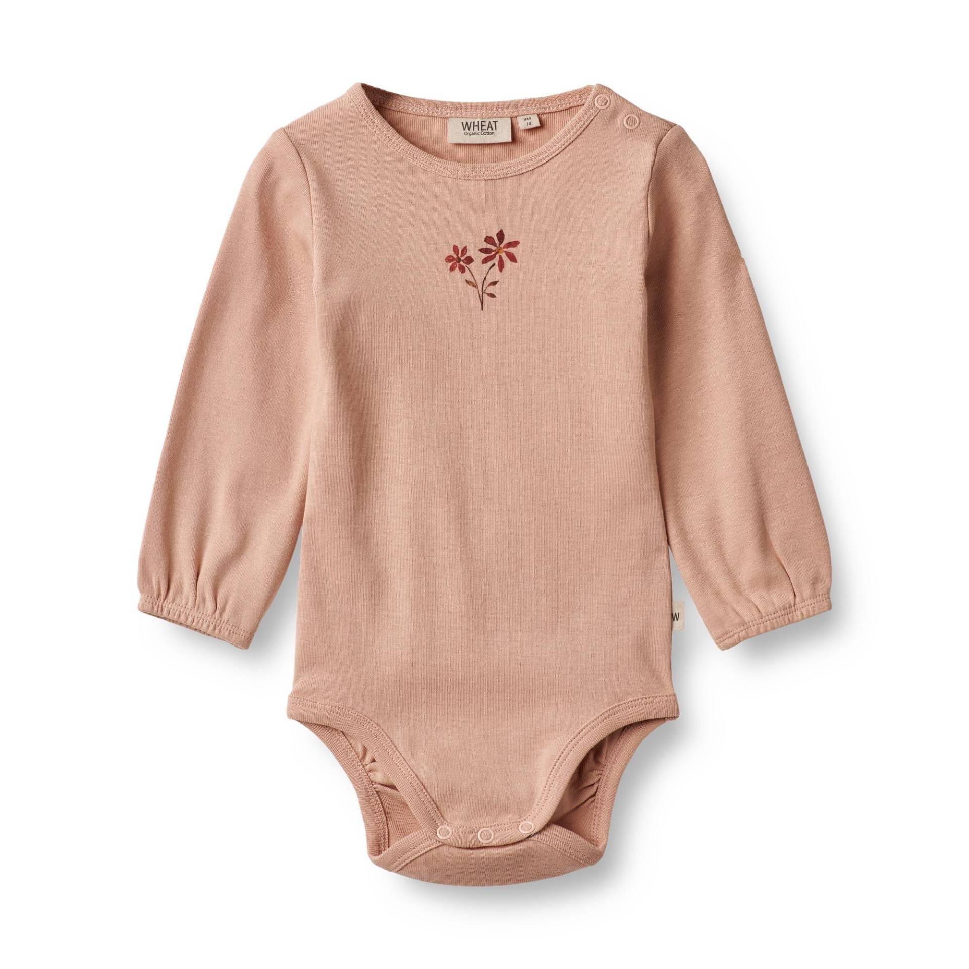 Baby Body Blumen Unisex Rosa 80