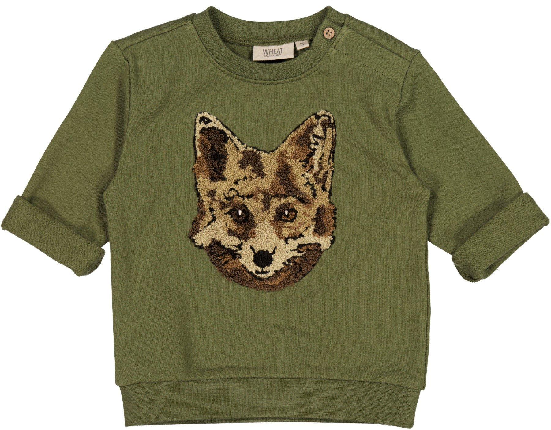 Baby Pullover Fuchs Unisex Grün 74 von Wheat