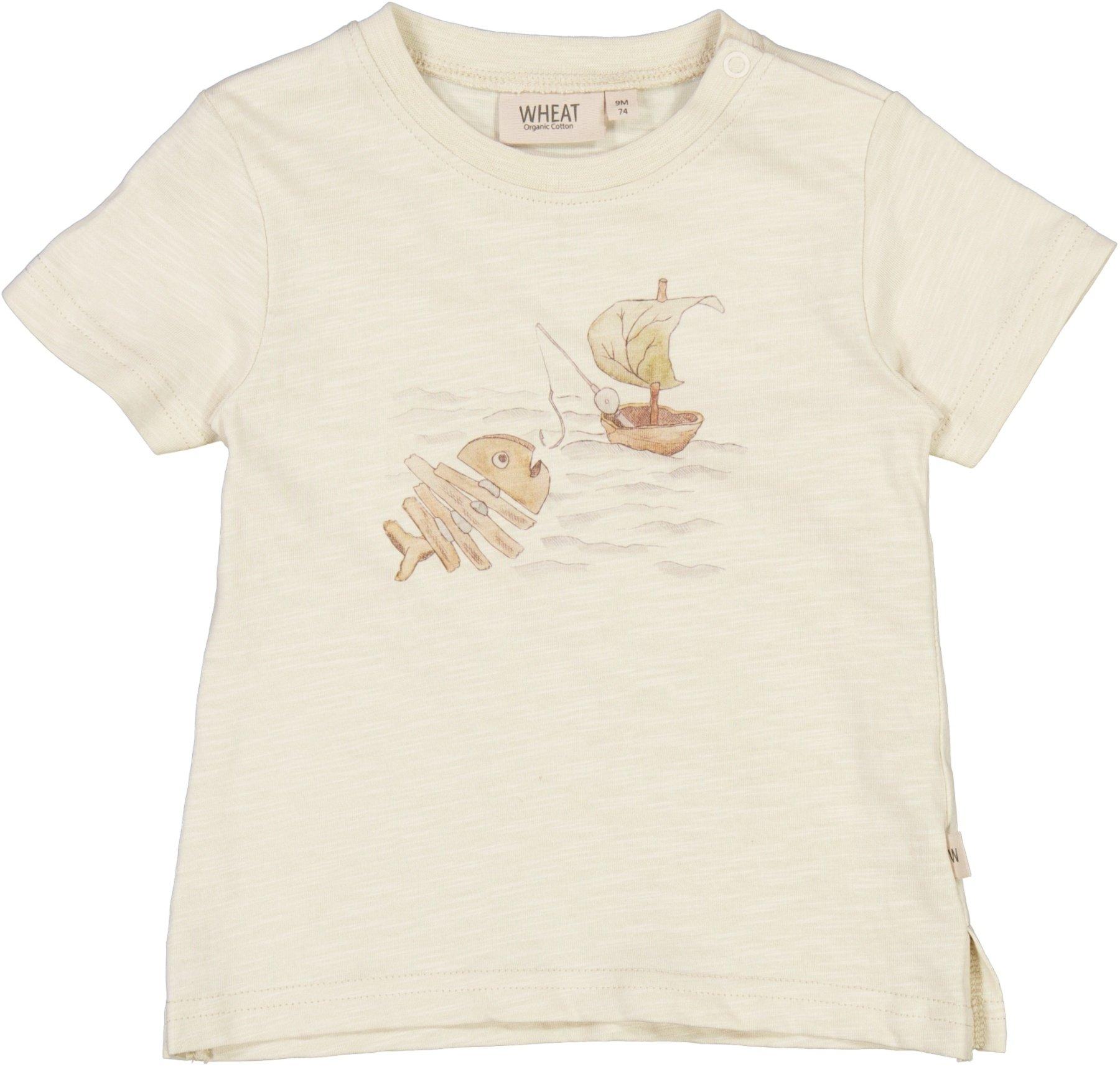 Baby T-shirt Angeln Unisex Beige 74 von Wheat