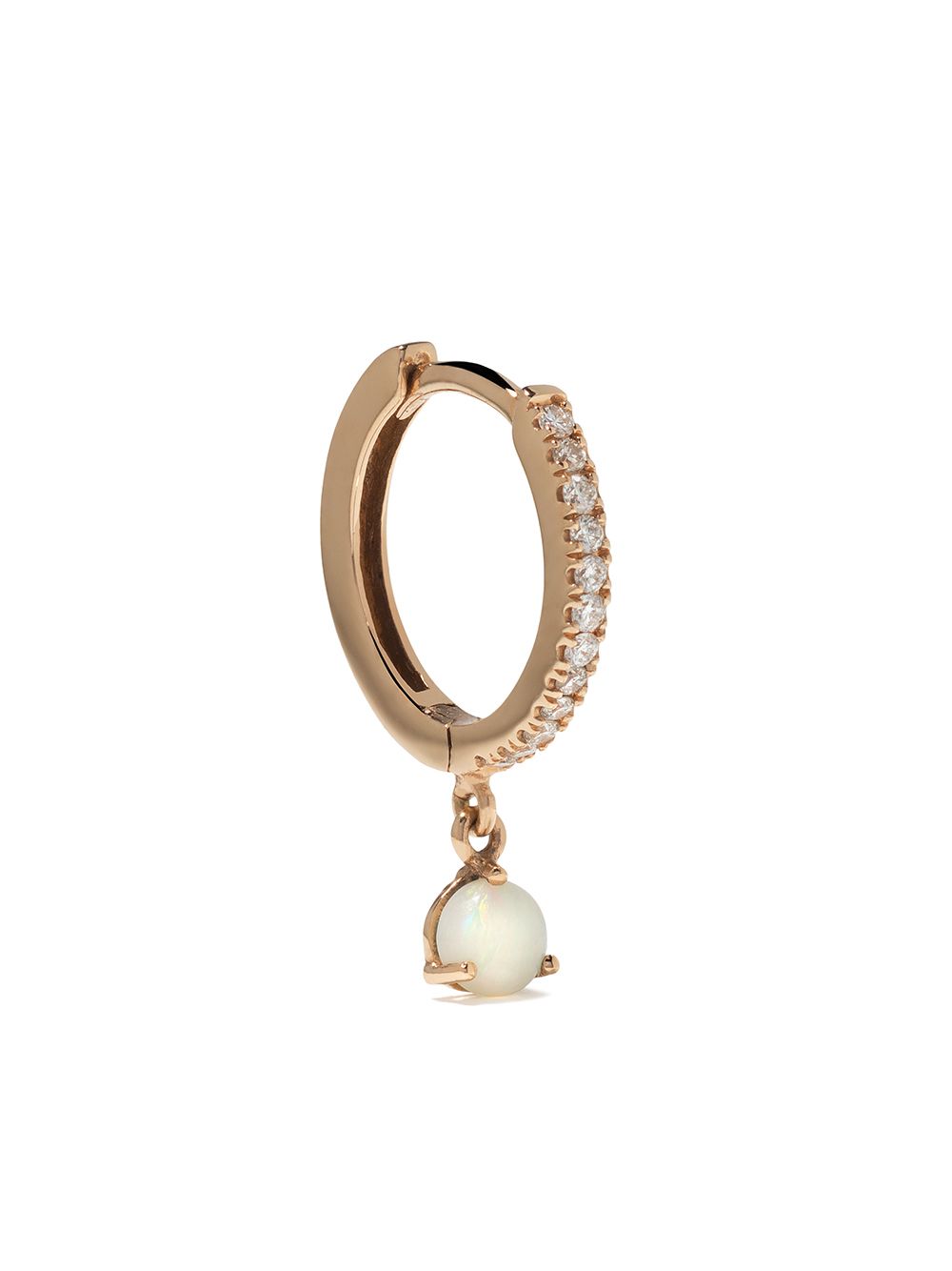 We by WHITEbIRD 18kt rose gold Ada diamond and opal single earring - Pink von We by WHITEbIRD