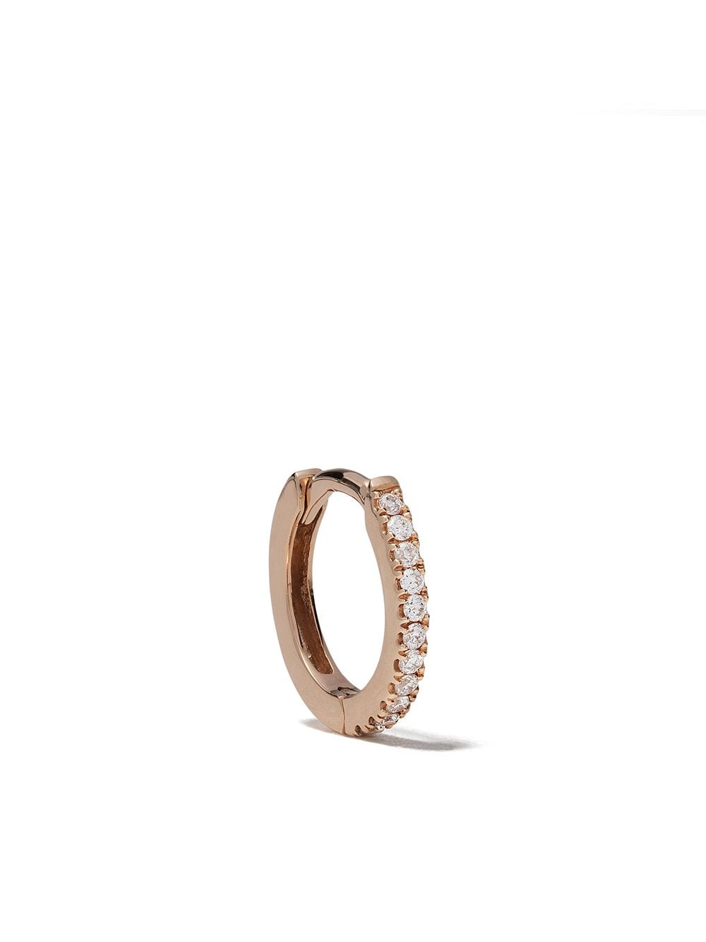 We by WHITEbIRD 18kt rose gold diamond Margot medium single hoop earring - Pink von We by WHITEbIRD