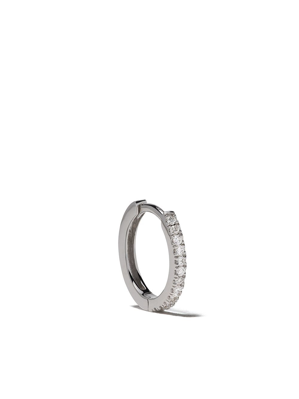 We by WHITEbIRD 18kt white gold diamond Margot large hoop single earring - Silver von We by WHITEbIRD