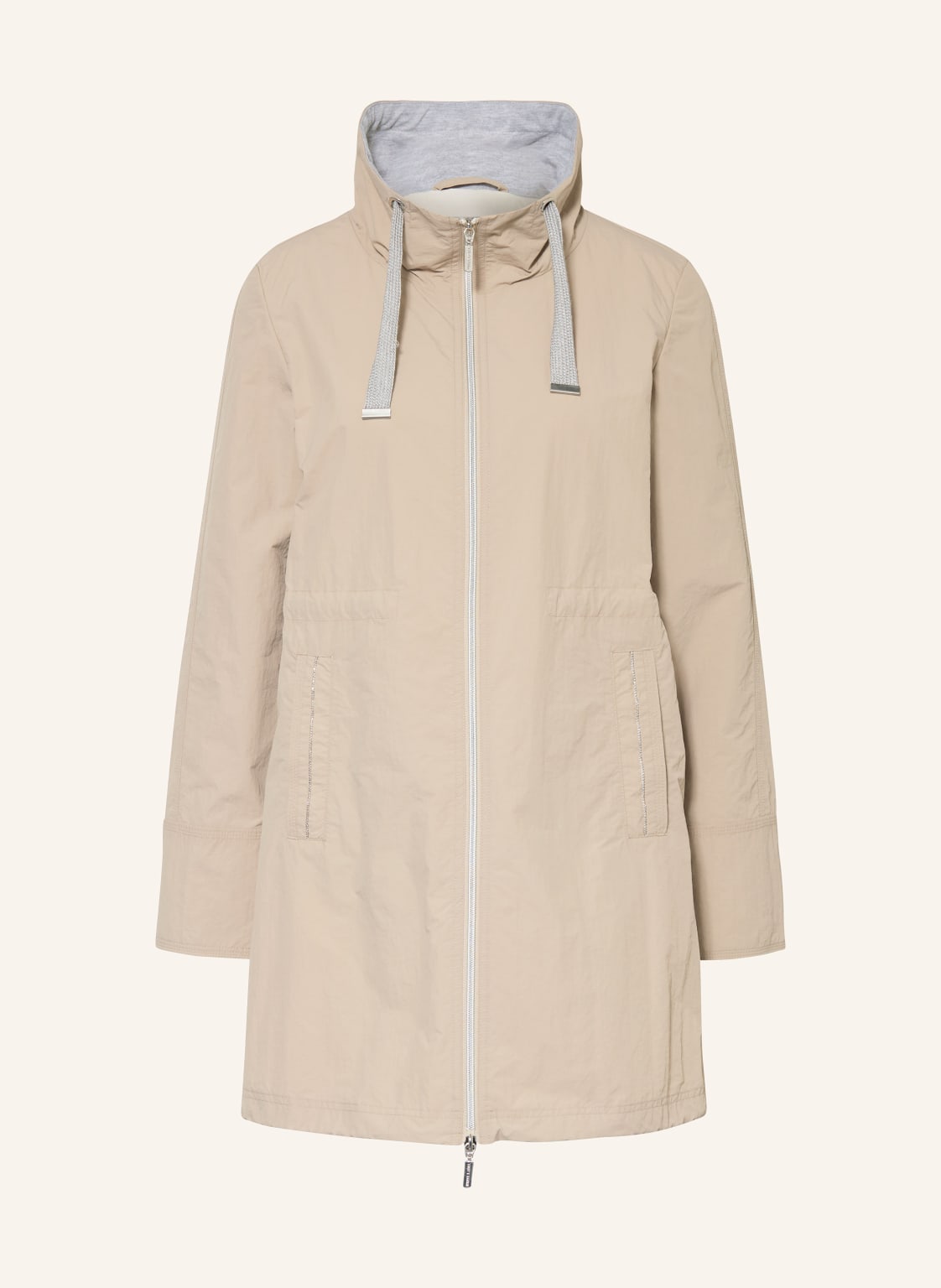 White Label Parka Mit Schmucksteinen beige von White Label