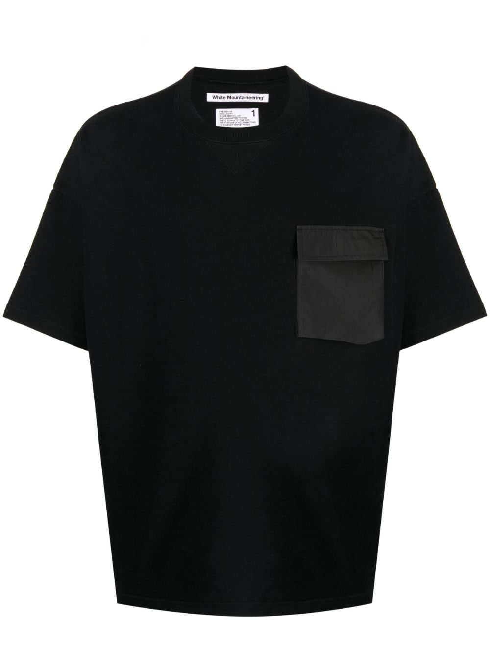 White Mountaineering crew-neck cotton T-shirt - Black von White Mountaineering