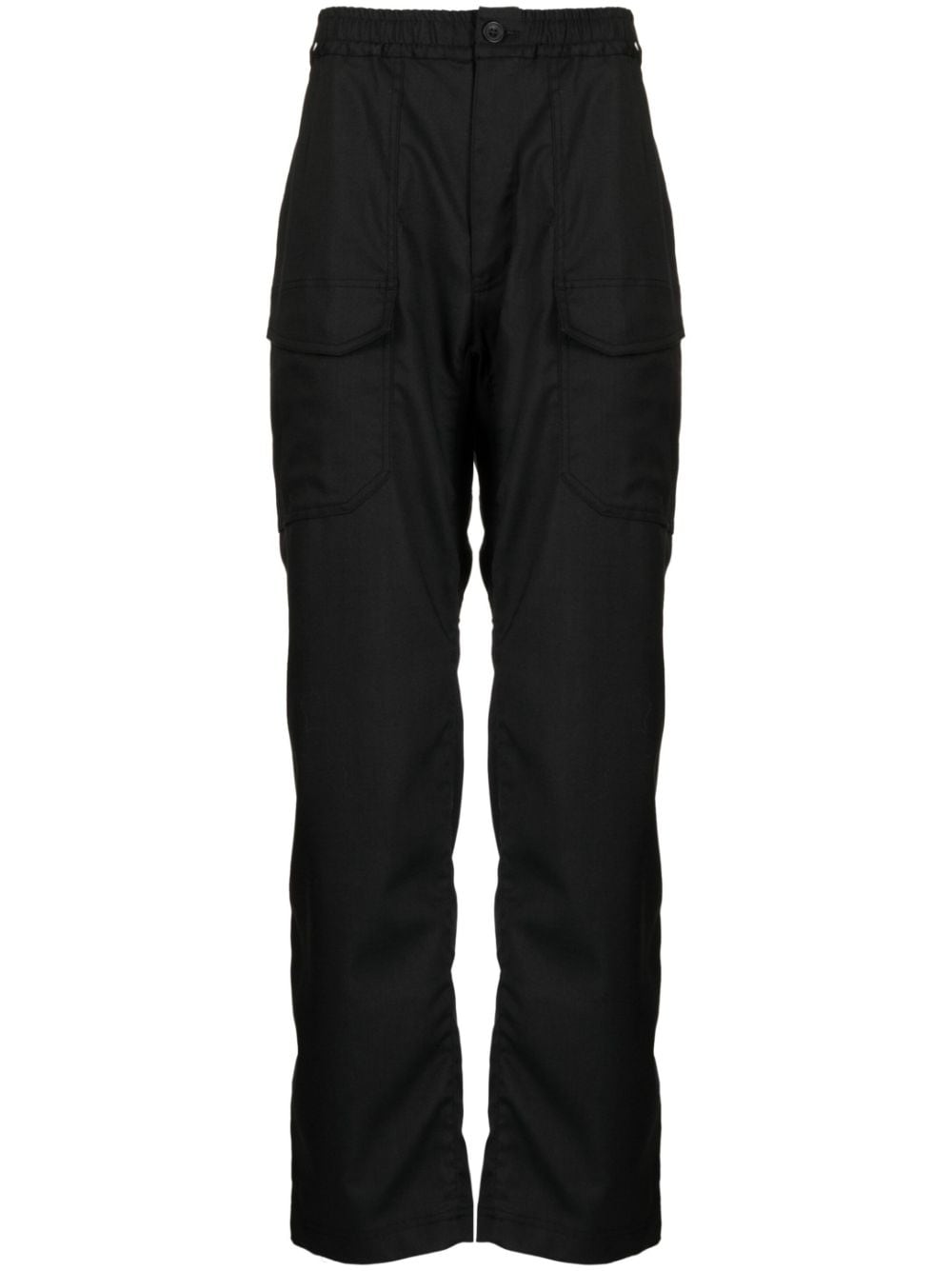 White Mountaineering elasticated waist straight-leg trousers - Black von White Mountaineering