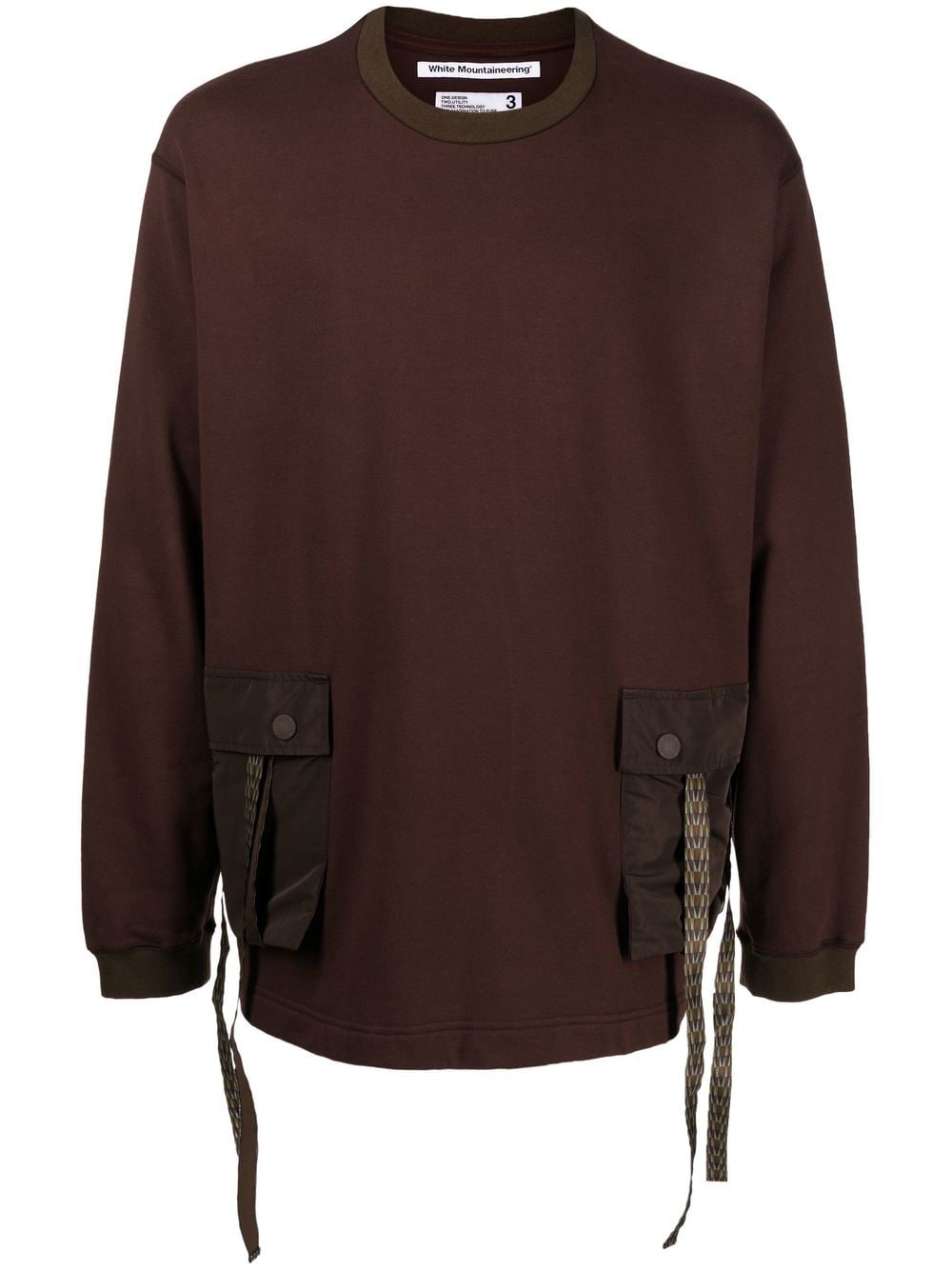 White Mountaineering flap-pocket detail sweatshirt - Brown von White Mountaineering