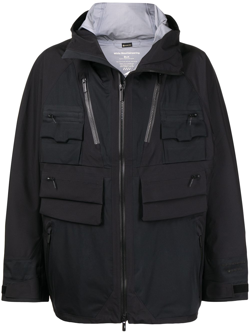White Mountaineering hooded zipped jacket - Black von White Mountaineering
