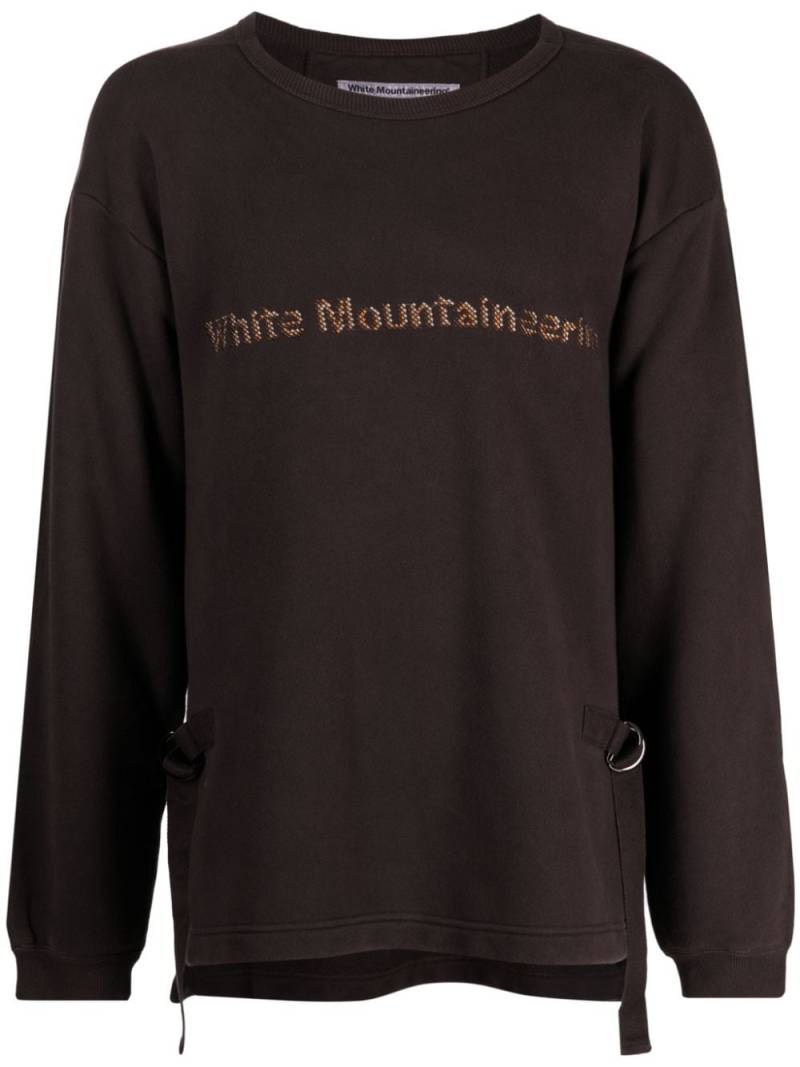 White Mountaineering logo-embroidered cotton sweatshirt - Brown von White Mountaineering