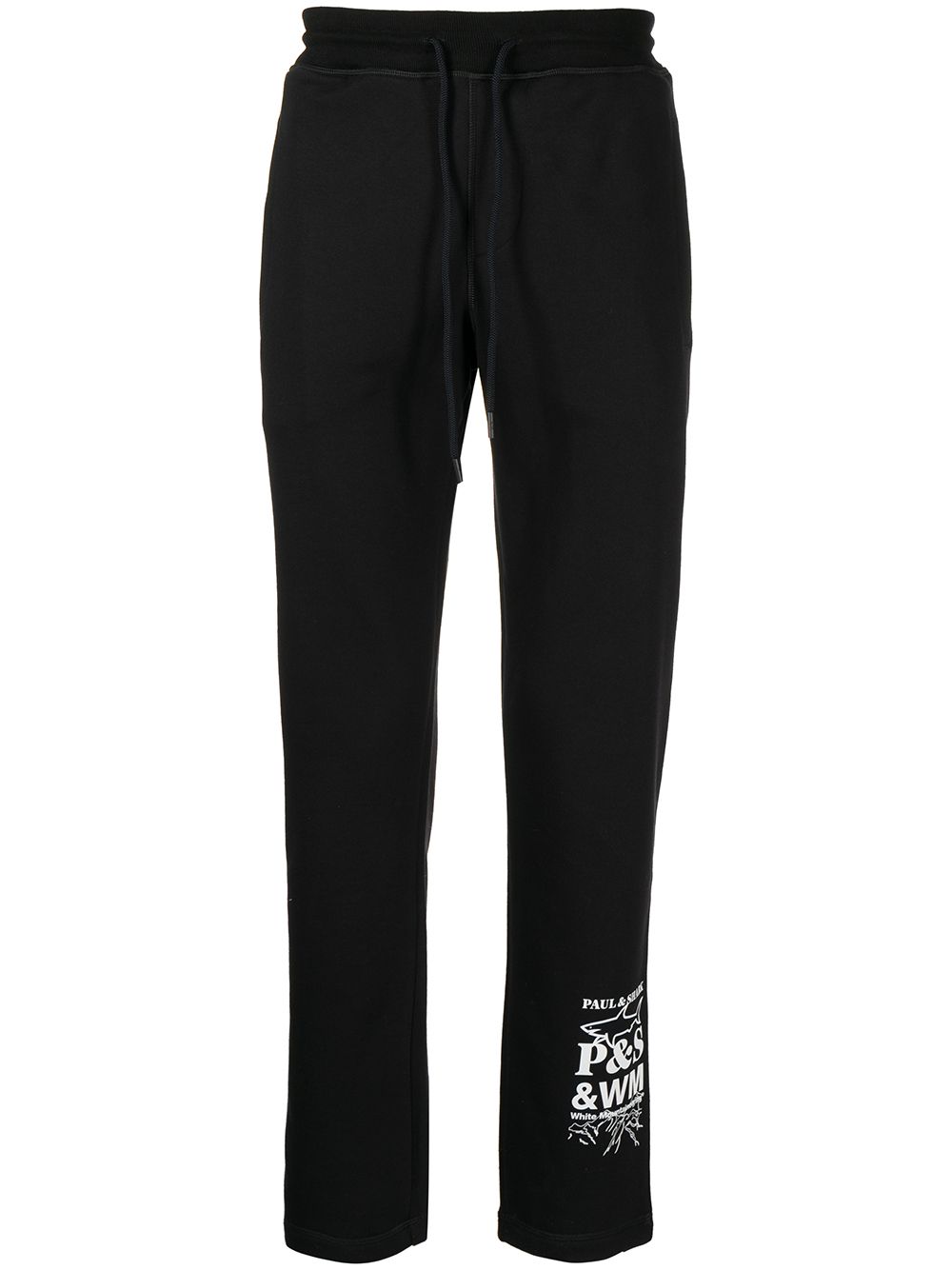 White Mountaineering logo-print cotton sweatpants - Black von White Mountaineering