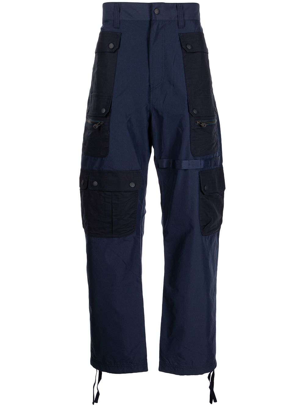 White Mountaineering multi-pocket cotton-blend parachute trousers - Blue von White Mountaineering