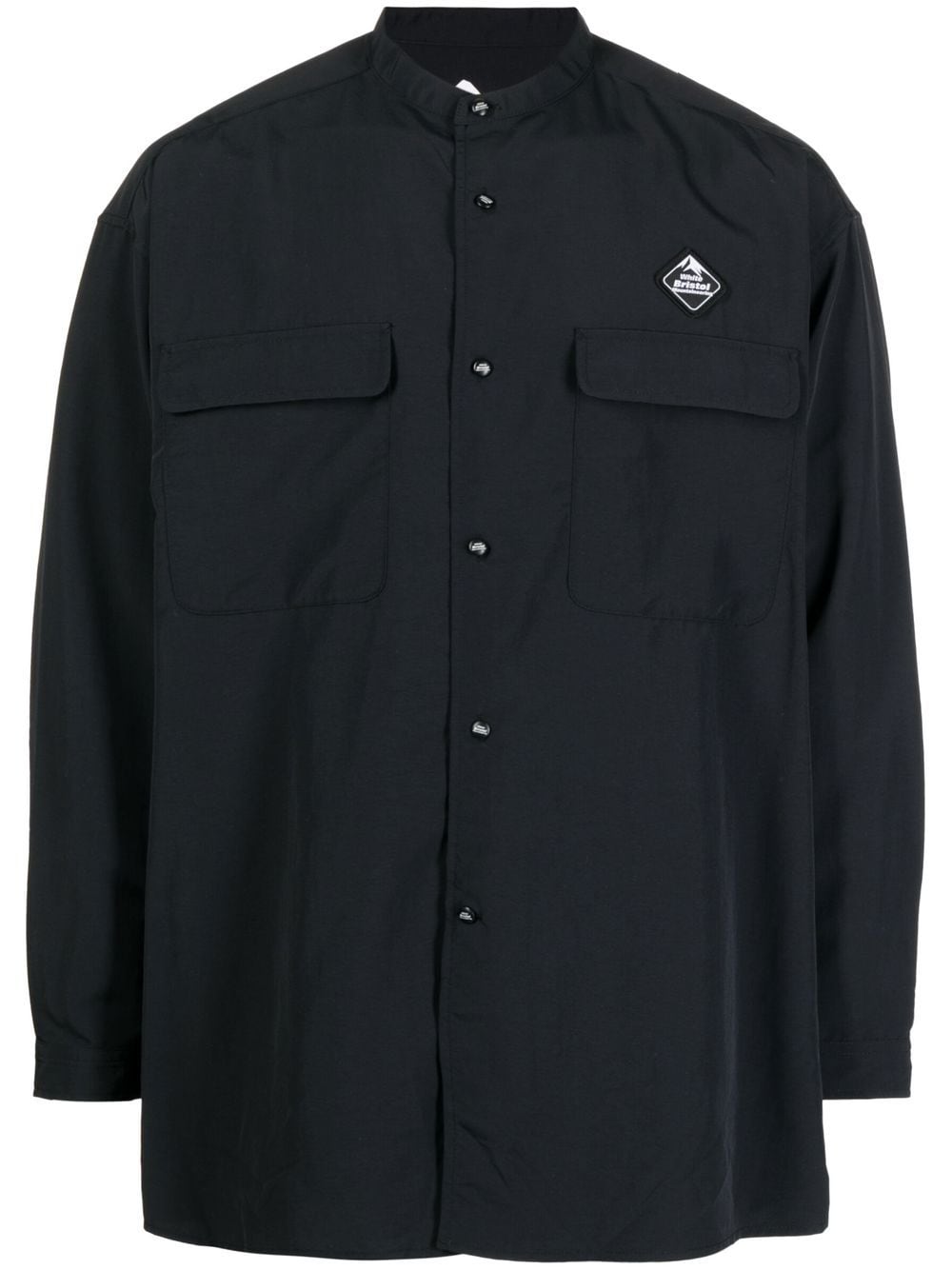 White Mountaineering patch-detail button-up shirt - Black von White Mountaineering