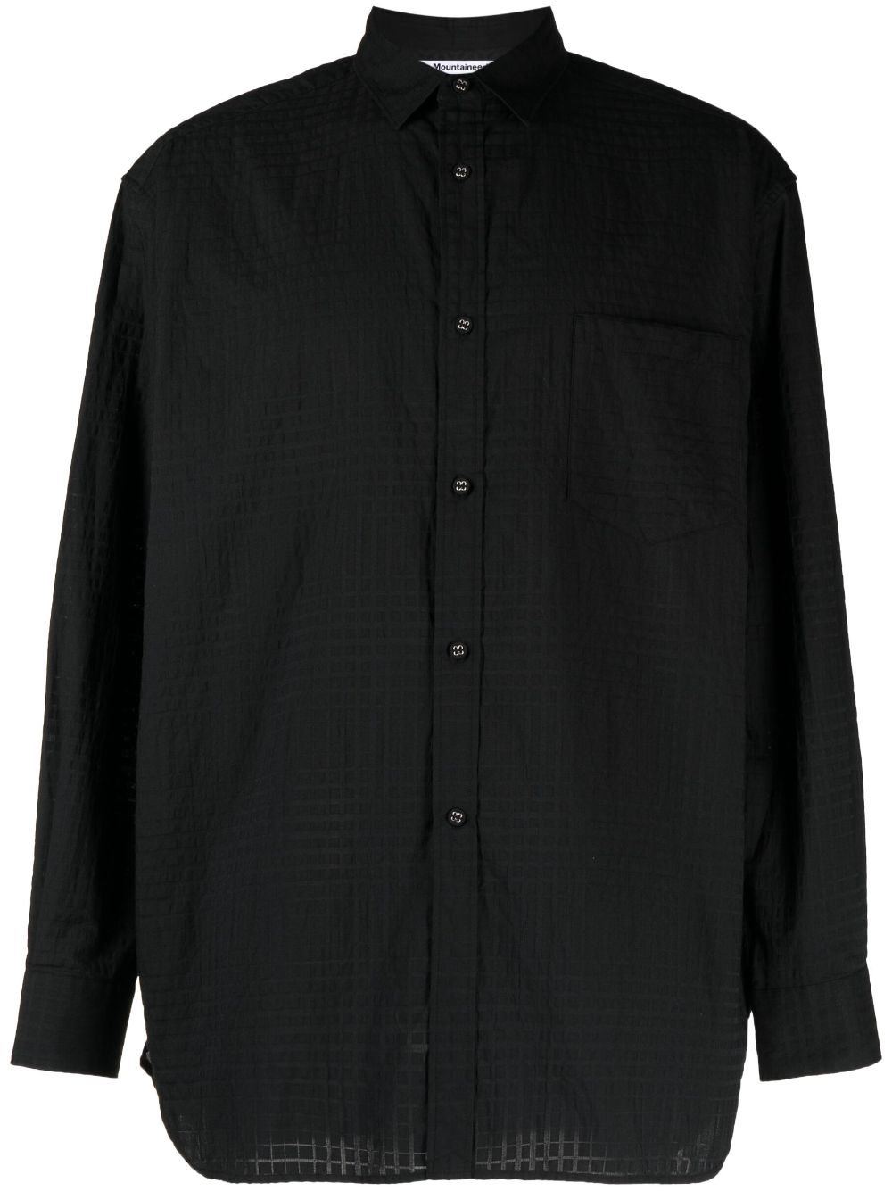 White Mountaineering patterned jacquard long-sleeve shirt - Black von White Mountaineering