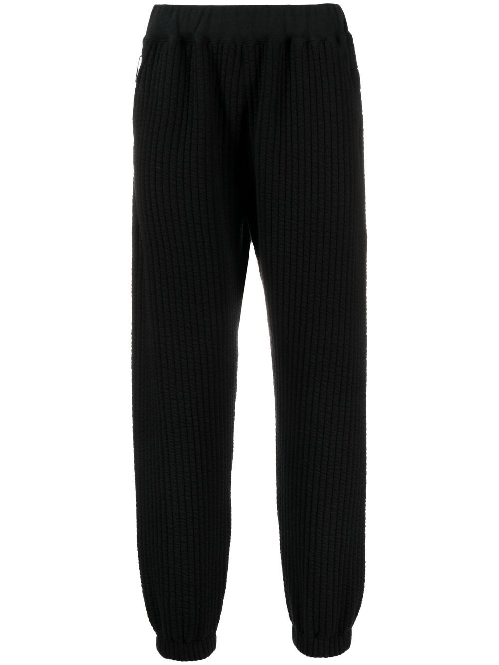 White Mountaineering ribbed track cotton-blend pants - Black von White Mountaineering