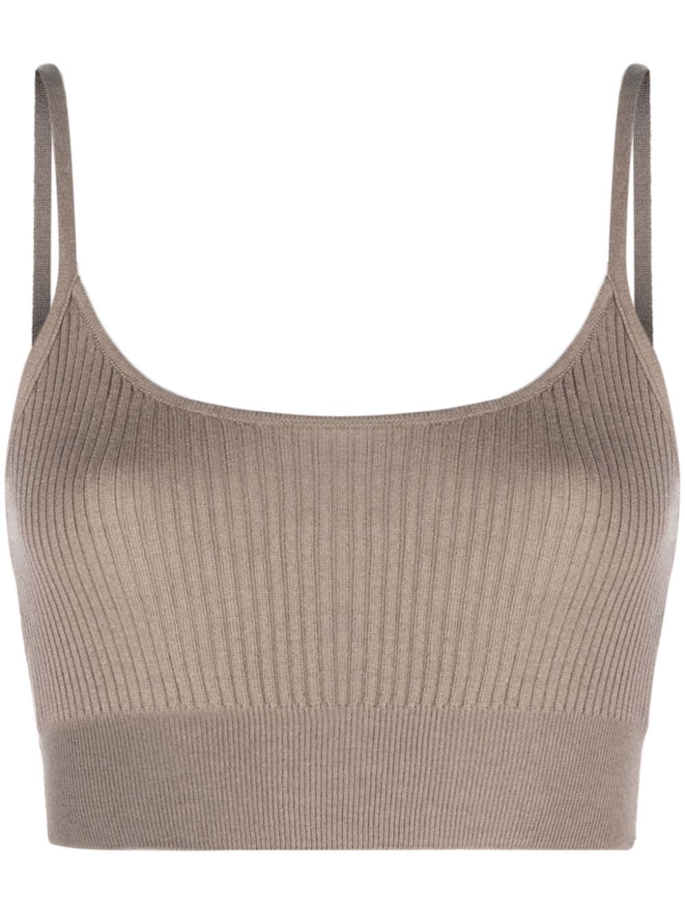 Wild Cashmere Carmen ribbed-knit crop top - Brown von Wild Cashmere