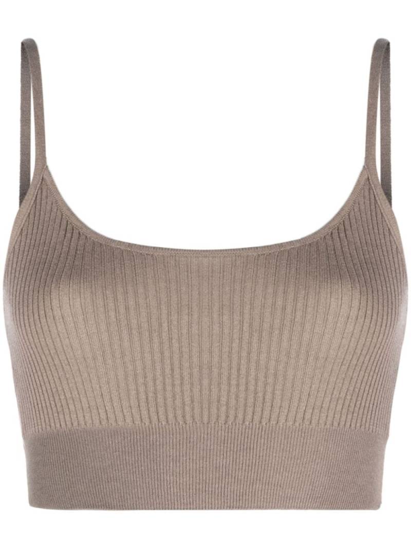 Wild Cashmere Carmen ribbed-knit crop top - Brown von Wild Cashmere