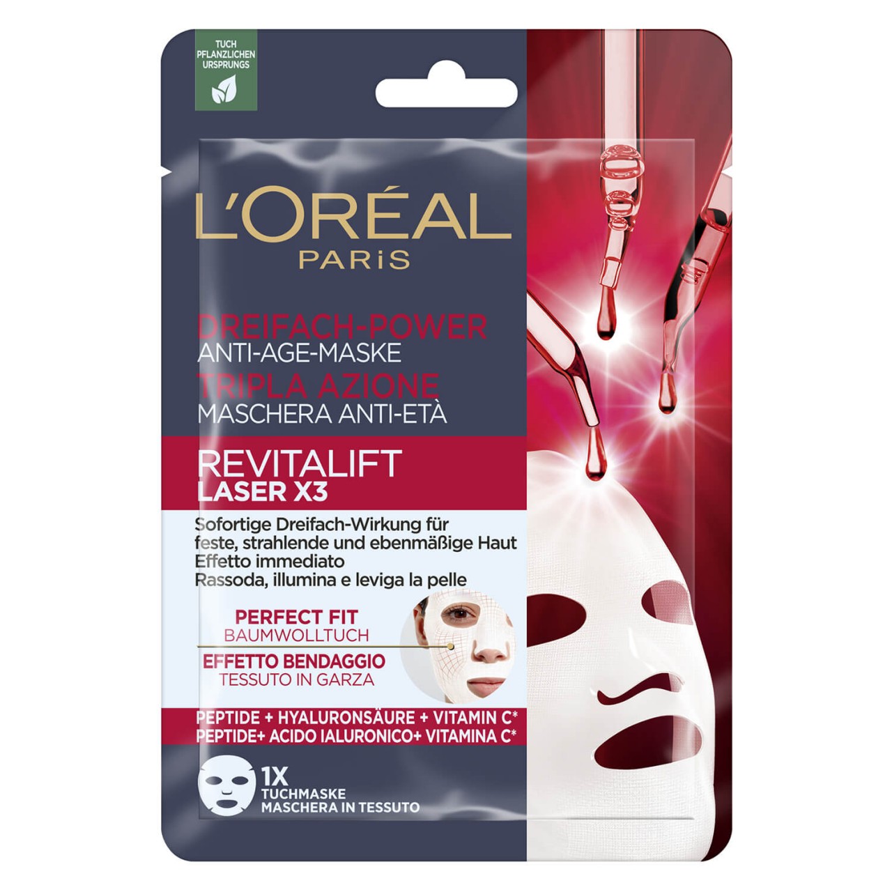 LOréal Skin Expert - Revitalift Laser X3 Dreifach-Power Anti-Age Tuchmaske von L'Oréal Paris