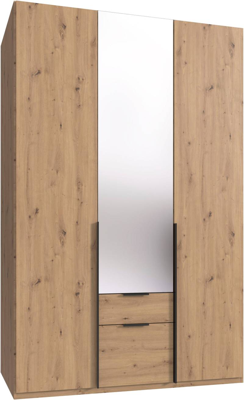 Wimex Drehtürenschrank »Mugano, 135 oder 180cm breit, 208 oder 236cm hoch, Made in Germany«, (mit langen Griffstangen aus Metall), wahlweise mit oder ohne Spiegel, mit Schubladen von Wimex