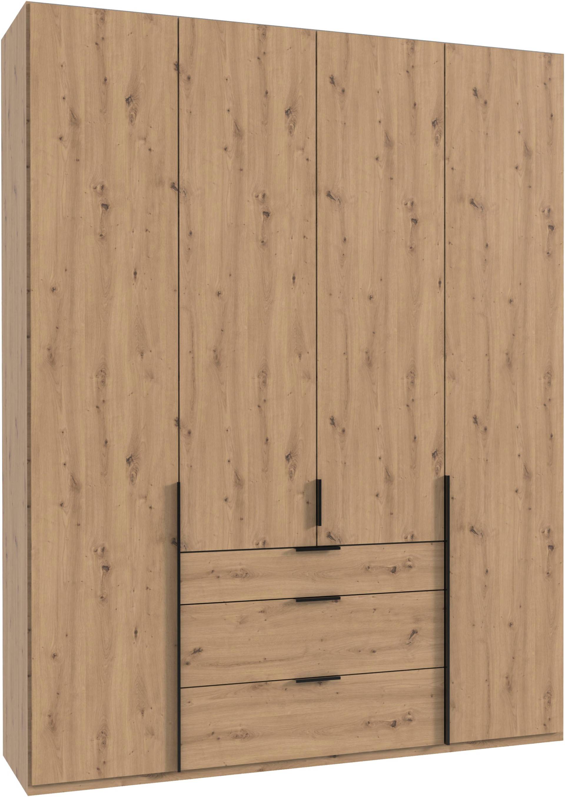 Wimex Drehtürenschrank »Mugano, 135 oder 180cm breit, 208 oder 236cm hoch, Made in Germany«, (mit langen Griffstangen aus Metall), wahlweise mit oder ohne Spiegel, mit Schubladen von Wimex