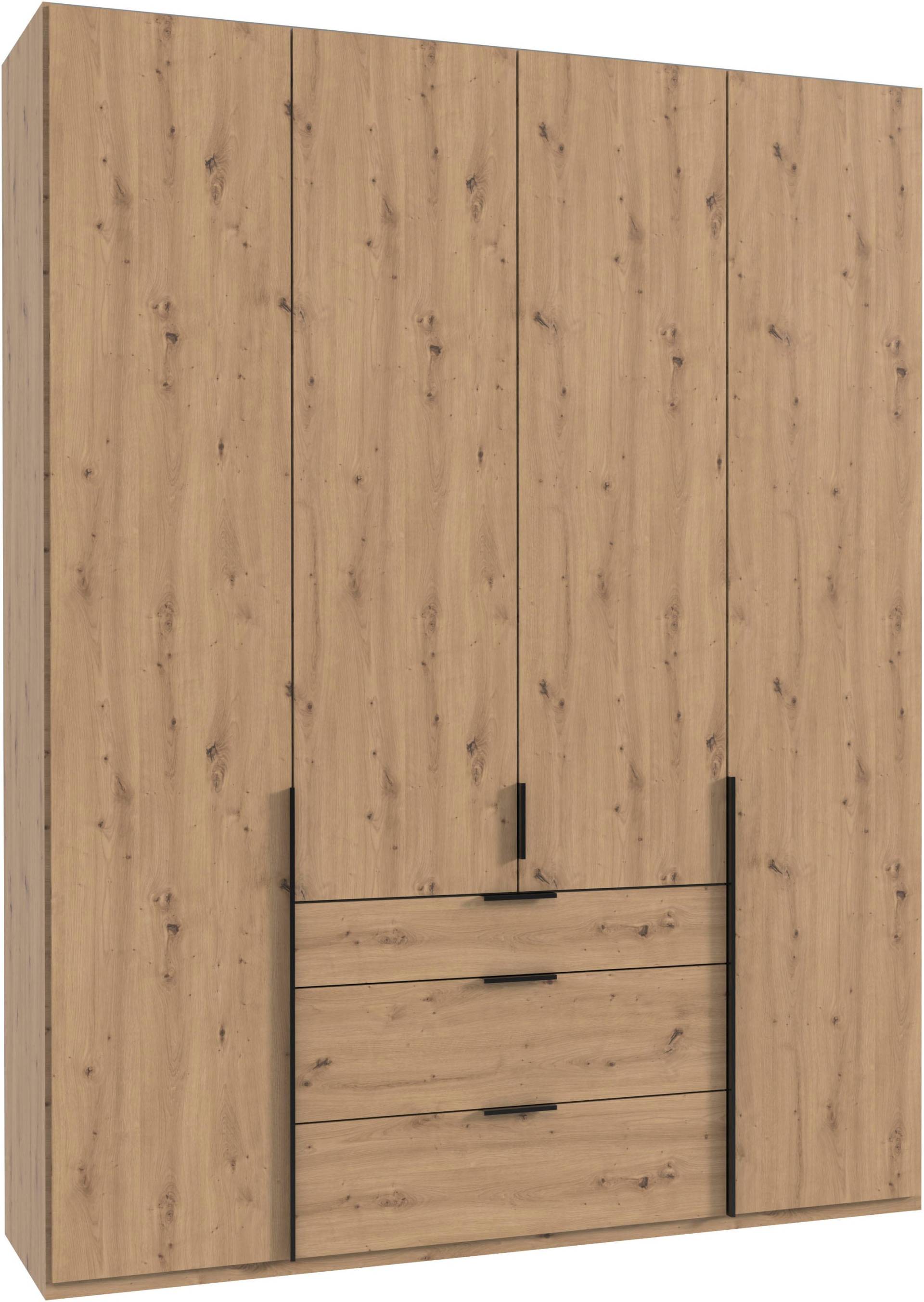 Wimex Drehtürenschrank »Mugano, 135 oder 180cm breit, 208 oder 236cm hoch, Made in Germany«, (mit langen Griffstangen aus Metall), wahlweise mit oder ohne Spiegel, mit Schubladen von Wimex