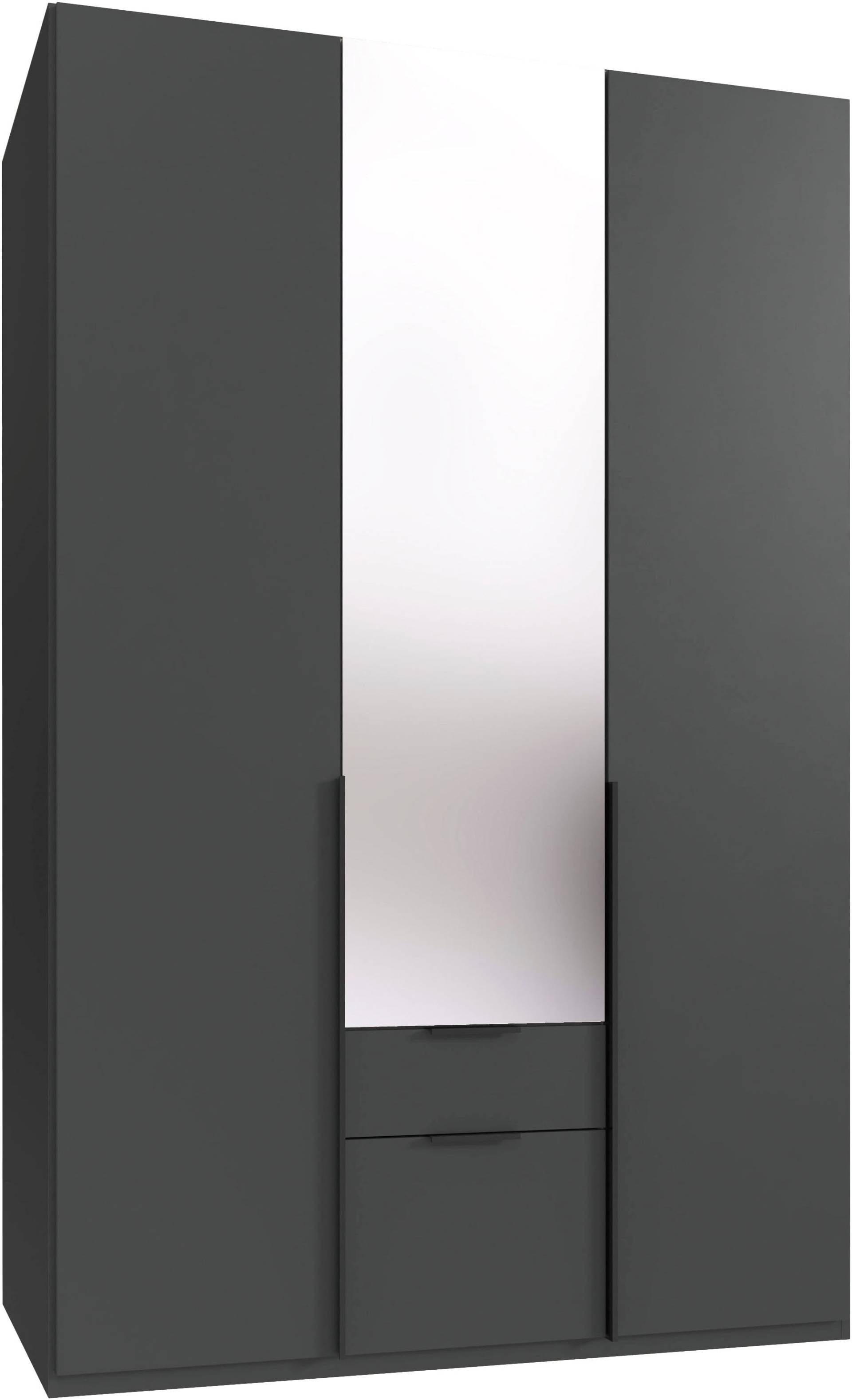 Wimex Drehtürenschrank »Mugano, 135 oder 180cm breit, 208 oder 236cm hoch, Made in Germany«, (mit langen Griffstangen aus Metall), wahlweise mit oder ohne Spiegel, mit Schubladen von Wimex