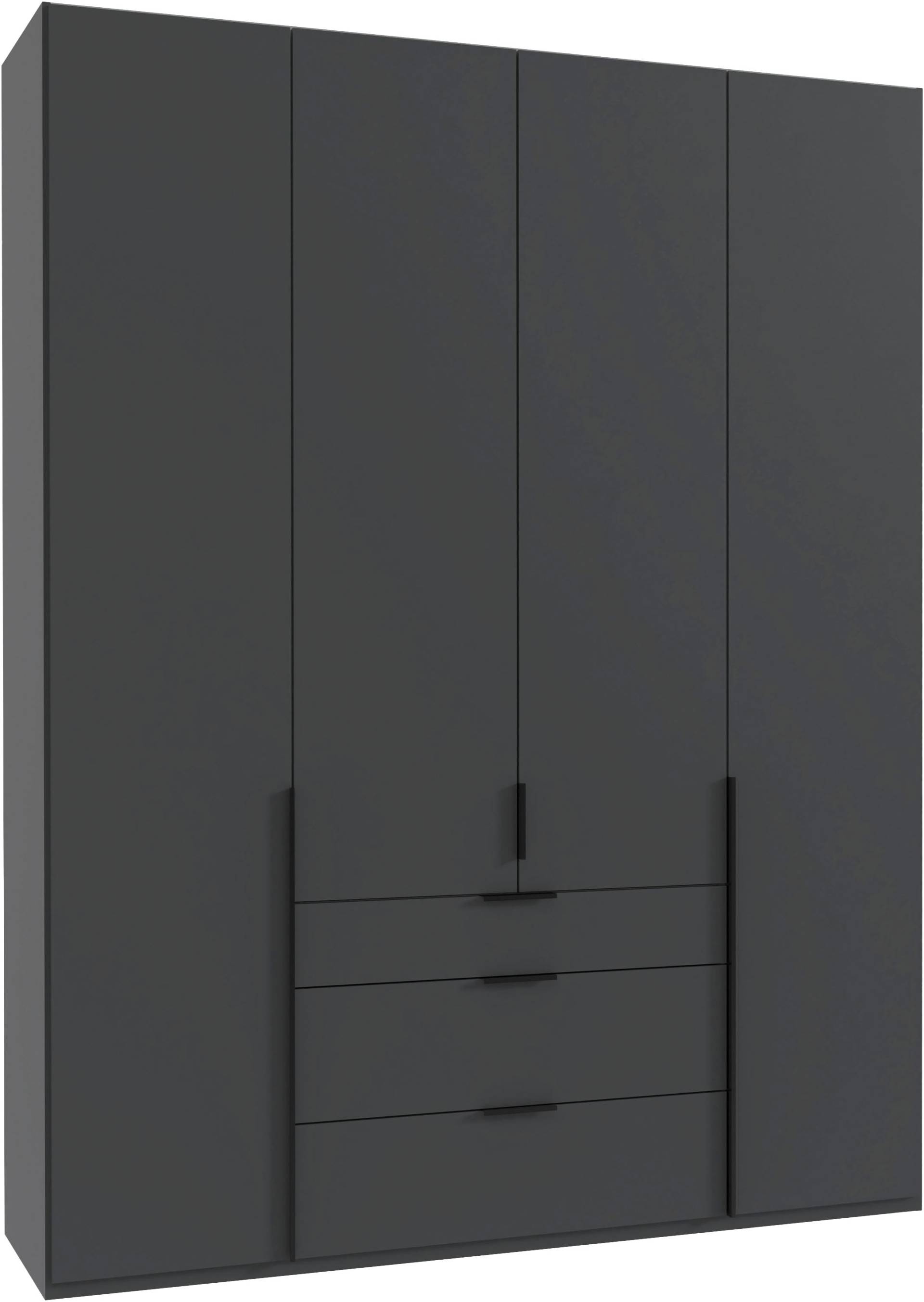 Wimex Drehtürenschrank »Mugano, 135 oder 180cm breit, 208 oder 236cm hoch, Made in Germany«, (mit langen Griffstangen aus Metall), wahlweise mit oder ohne Spiegel, mit Schubladen von Wimex