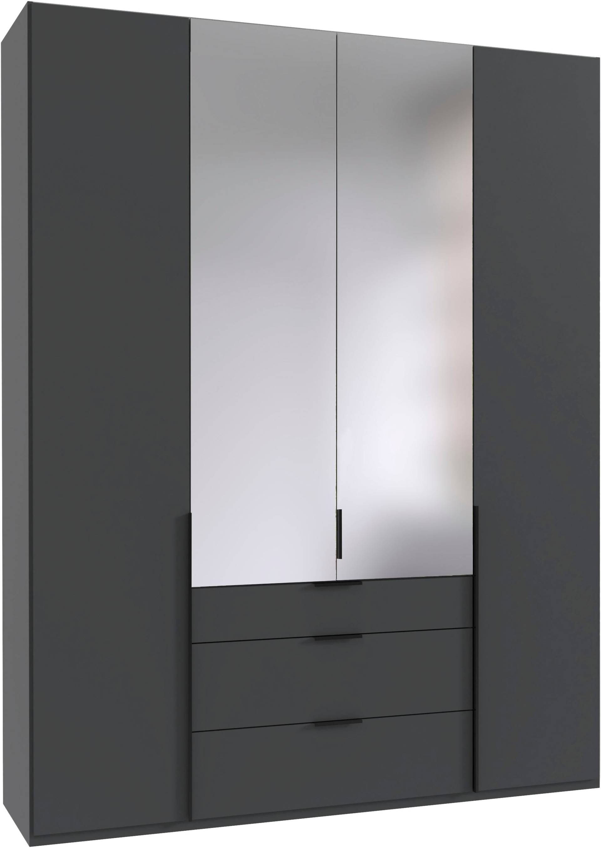 Wimex Drehtürenschrank »Mugano, 135 oder 180cm breit, 208 oder 236cm hoch, Made in Germany«, (mit langen Griffstangen aus Metall), wahlweise mit oder ohne Spiegel, mit Schubladen von Wimex