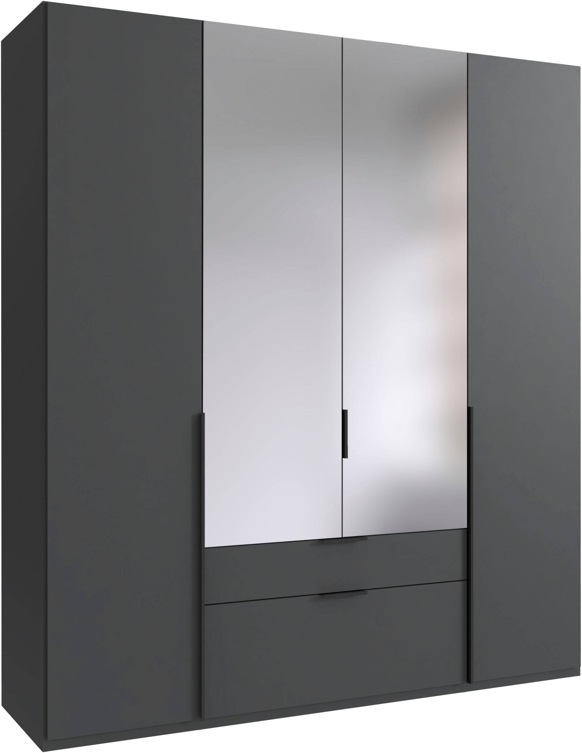 Wimex Drehtürenschrank »Mugano, 135 oder 180cm breit, 208 oder 236cm hoch, Made in Germany«, (mit langen Griffstangen aus Metall), wahlweise mit oder ohne Spiegel, mit Schubladen von Wimex