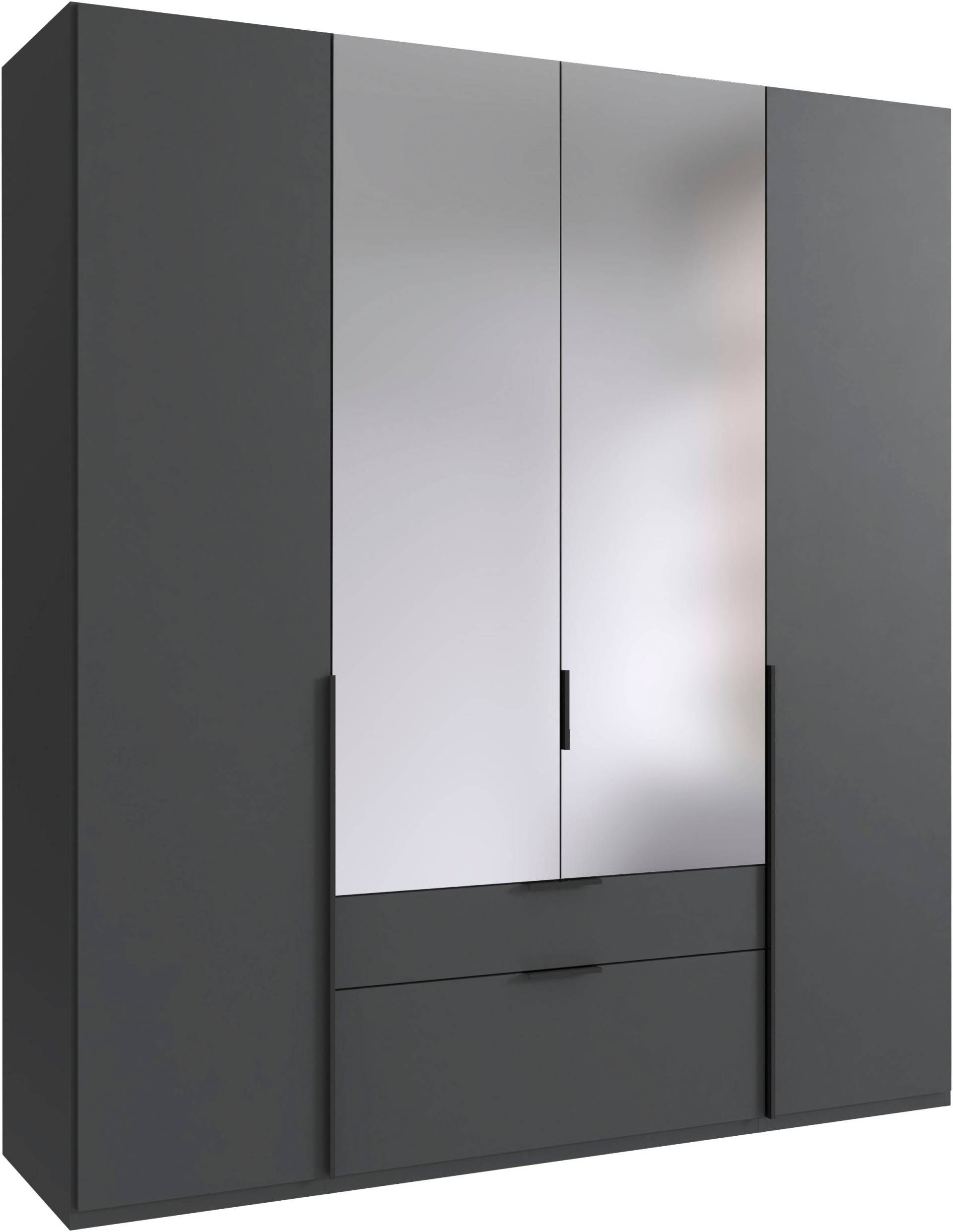 Wimex Drehtürenschrank »Mugano, 135 oder 180cm breit, 208 oder 236cm hoch, Made in Germany«, (mit langen Griffstangen aus Metall), wahlweise mit oder ohne Spiegel, mit Schubladen von Wimex