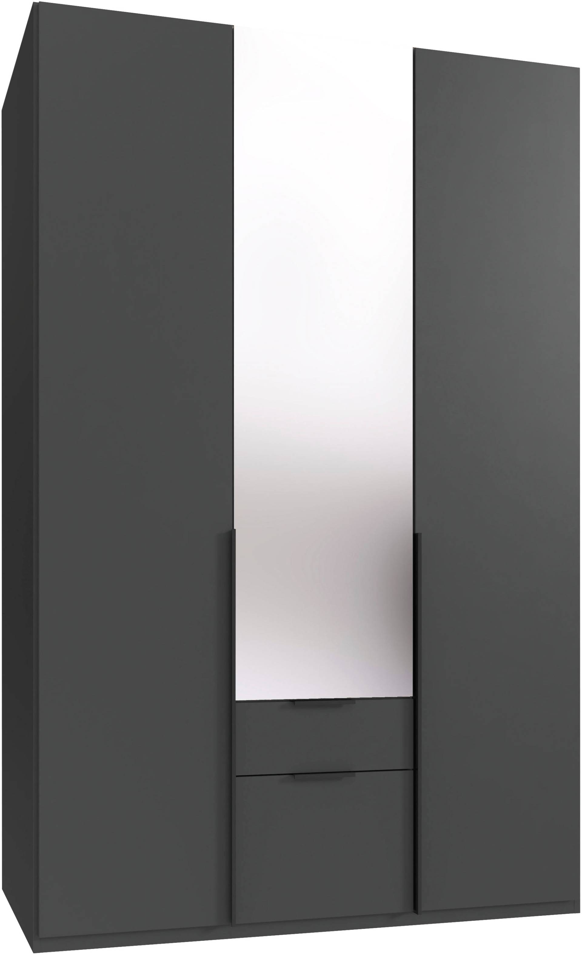 Wimex Drehtürenschrank »Mugano, 135 oder 180cm breit, 208 oder 236cm hoch, Made in Germany«, (mit langen Griffstangen aus Metall), wahlweise mit oder ohne Spiegel, mit Schubladen von Wimex