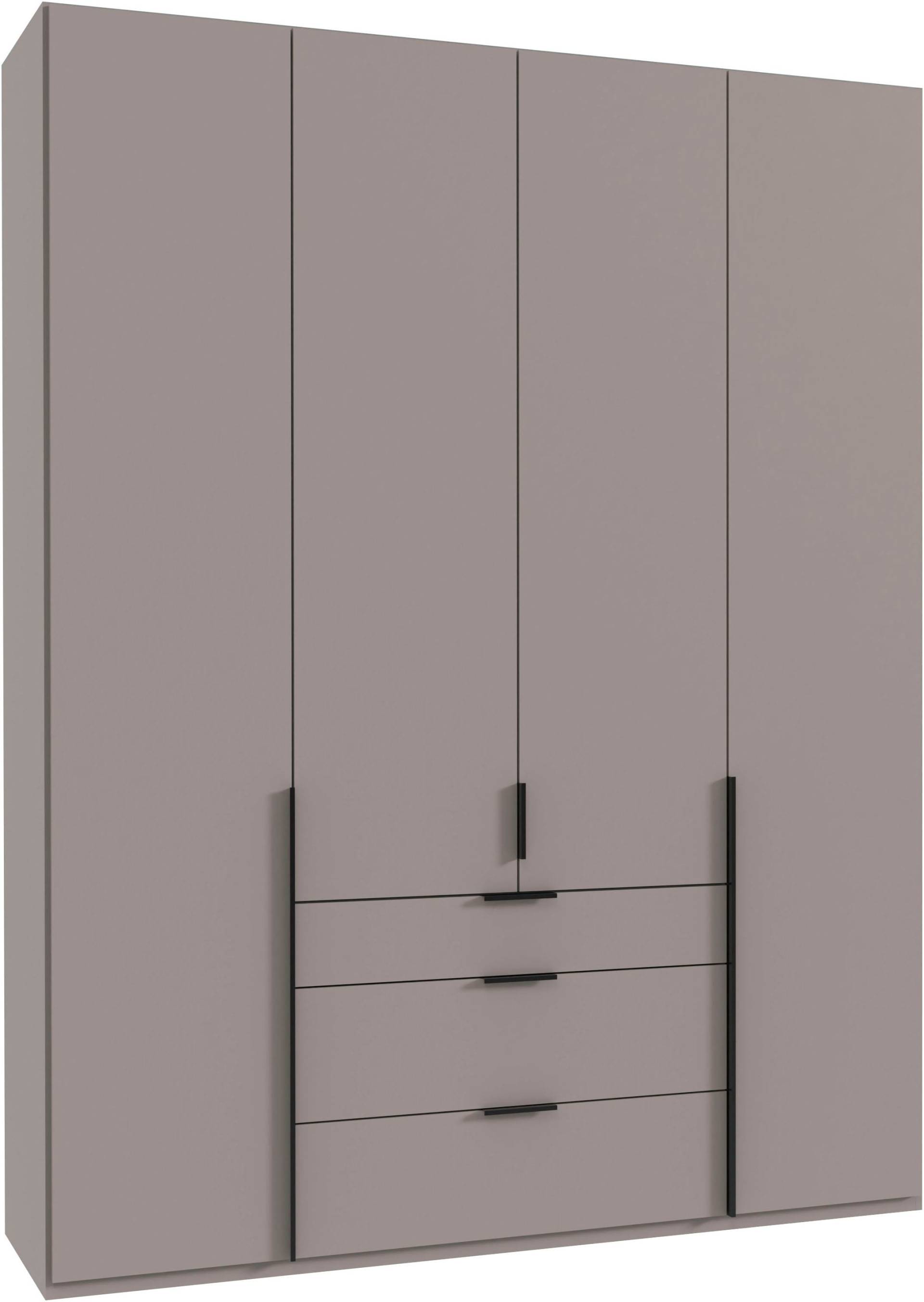 Wimex Drehtürenschrank »Mugano, 135 oder 180cm breit, 208 oder 236cm hoch, Made in Germany«, (mit langen Griffstangen aus Metall), wahlweise mit oder ohne Spiegel, mit Schubladen von Wimex