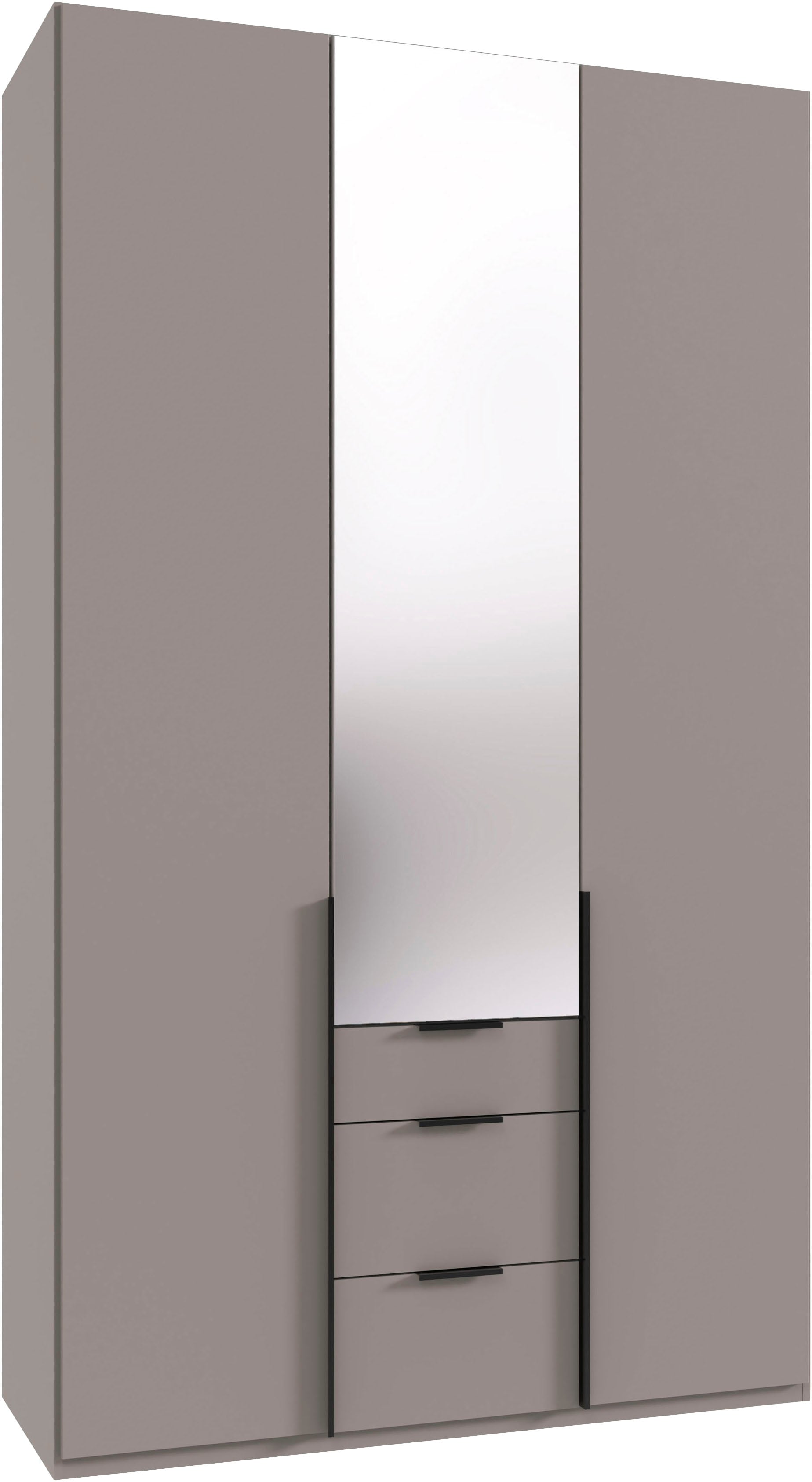 Wimex Drehtürenschrank »Mugano, 135 oder 180cm breit, 208 oder 236cm hoch, Made in Germany«, (mit langen Griffstangen aus Metall), wahlweise mit oder ohne Spiegel, mit Schubladen von Wimex