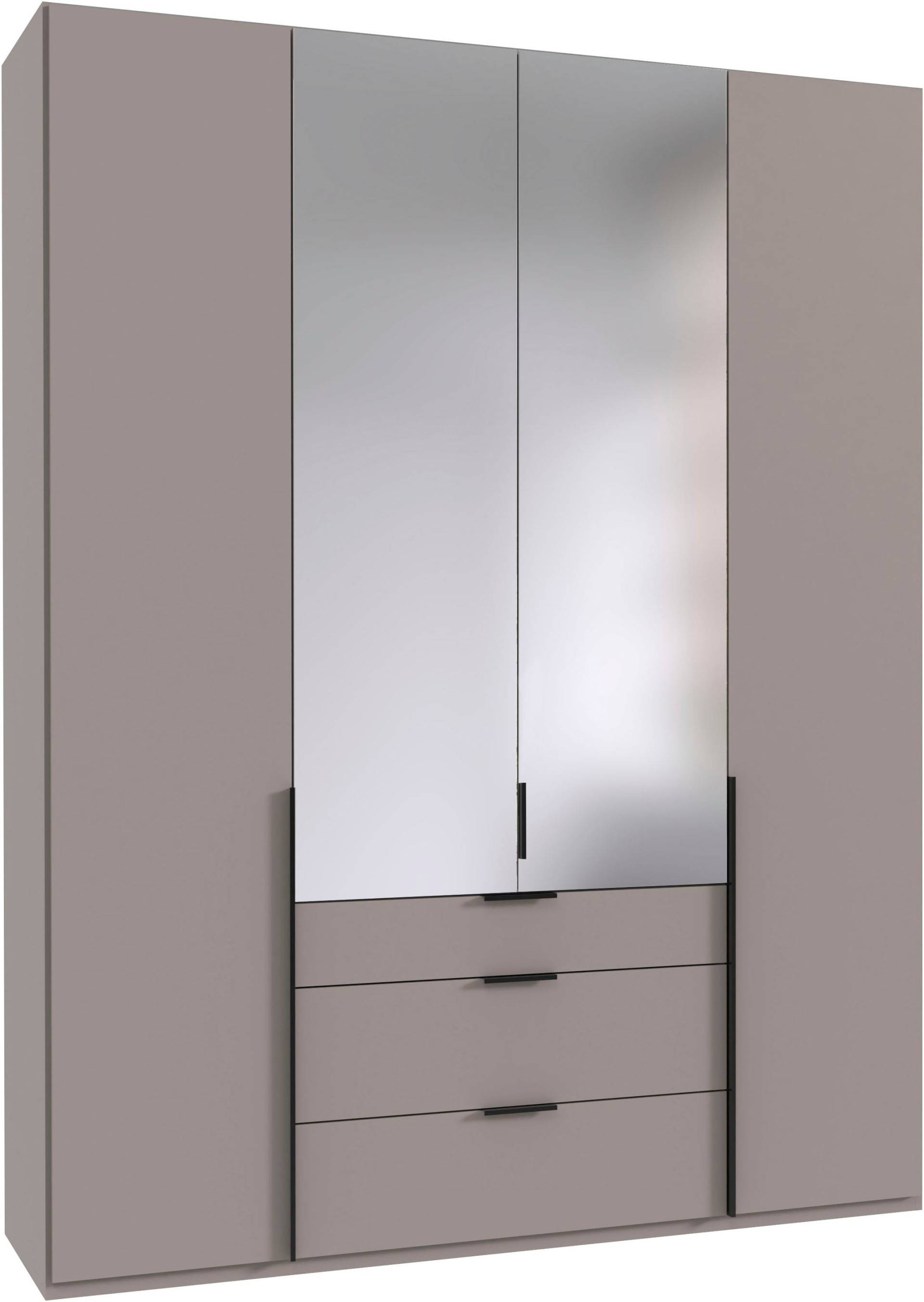 Wimex Drehtürenschrank »Mugano, 135 oder 180cm breit, 208 oder 236cm hoch, Made in Germany«, (mit langen Griffstangen aus Metall), wahlweise mit oder ohne Spiegel, mit Schubladen von Wimex
