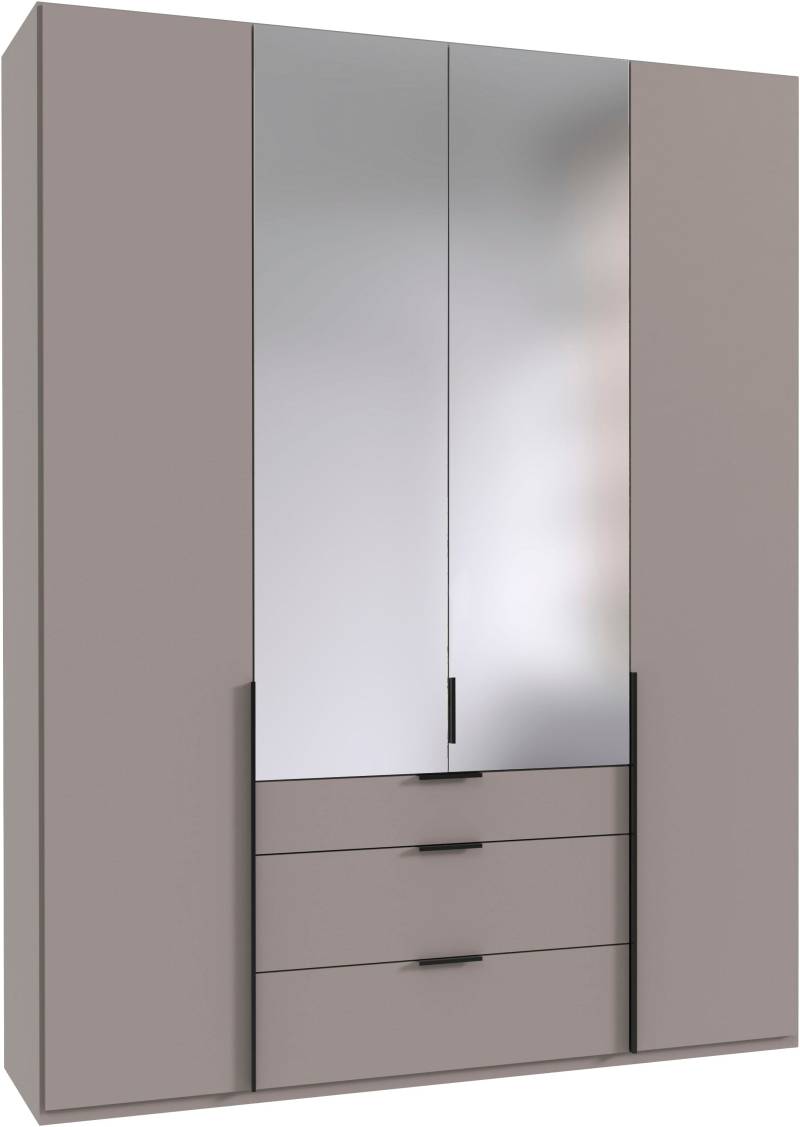 Wimex Drehtürenschrank »Mugano, 135 oder 180cm breit, 208 oder 236cm hoch, Made in Germany«, (mit langen Griffstangen aus Metall), wahlweise mit oder ohne Spiegel, mit Schubladen von Wimex