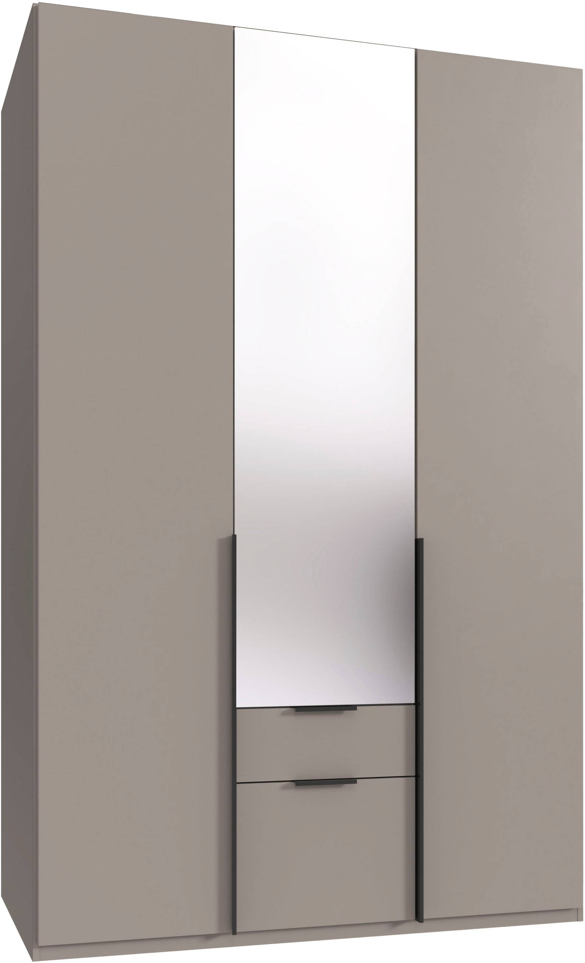 Wimex Drehtürenschrank »Mugano, 135 oder 180cm breit, 208 oder 236cm hoch, Made in Germany«, (mit langen Griffstangen aus Metall), wahlweise mit oder ohne Spiegel, mit Schubladen von Wimex